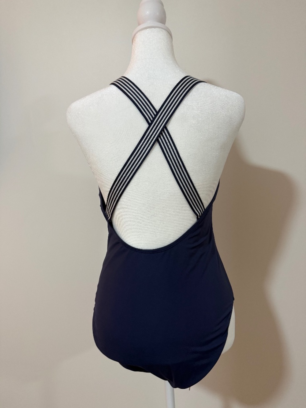 Nautica Navy Swim Suit with yellow boat logo